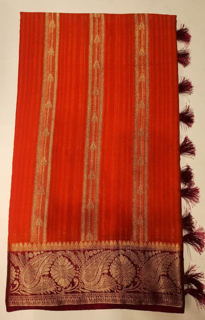 Artificial / Mix Crape Sarees ( Semi Crape )