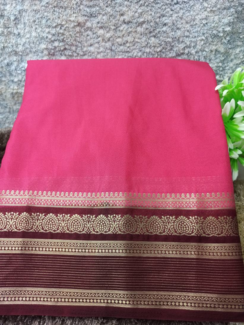 Artificial / Mix Crape Sarees ( Semi Crape )