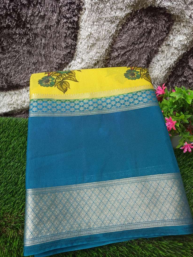 Artificial / Mix Crape Sarees ( Semi Crape )