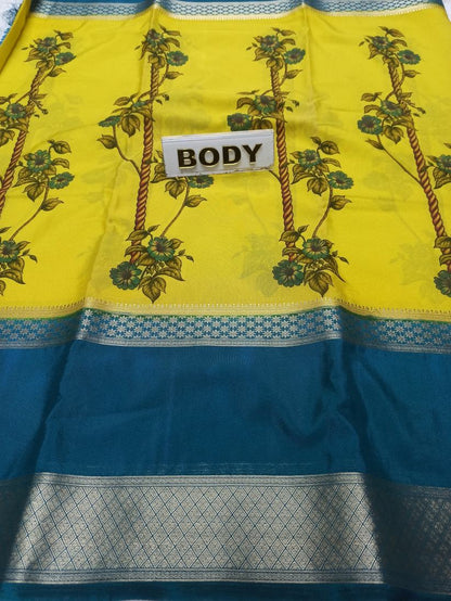 Artificial / Mix Crape Sarees ( Semi Crape )