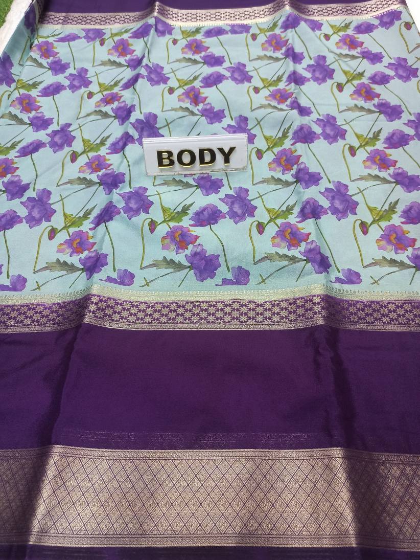 Artificial / Mix Crape Sarees ( Semi Crape )