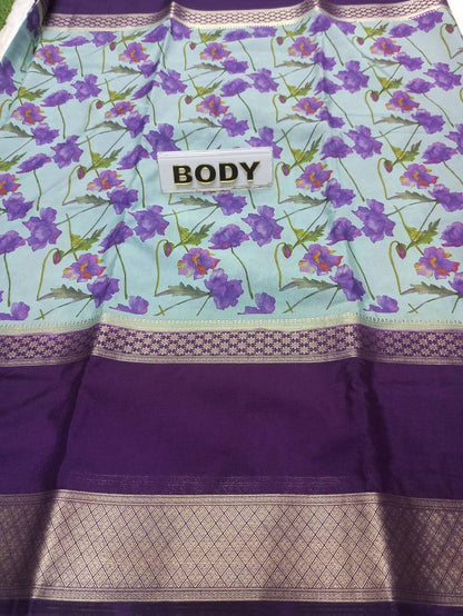Artificial / Mix Crape Sarees ( Semi Crape )