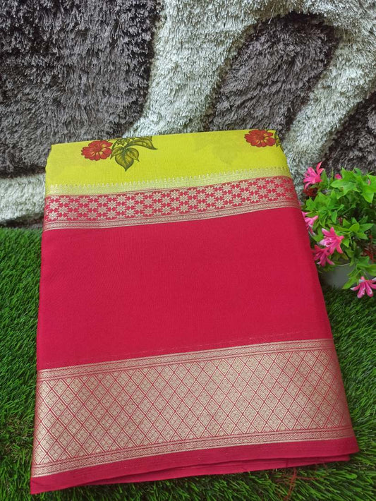 Artificial / Mix Crape Sarees ( Semi Crape )