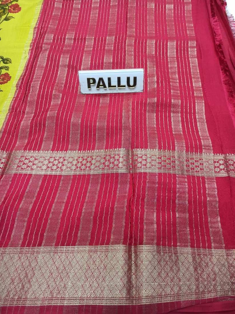 Artificial / Mix Crape Sarees ( Semi Crape )