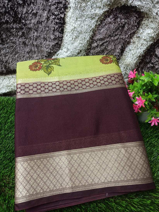 Artificial / Mix Crape Sarees ( Semi Crape )