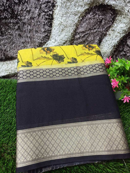 Artificial / Mix Crape Sarees ( Semi Crape )