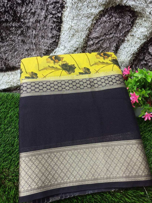 Artificial / Mix Crape Sarees ( Semi Crape )