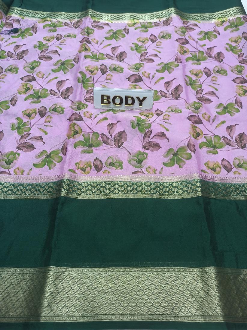 Artificial / Mix Crape Sarees ( Semi Crape )