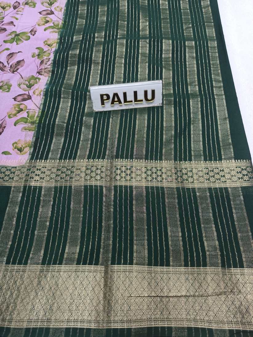 Artificial / Mix Crape Sarees ( Semi Crape )