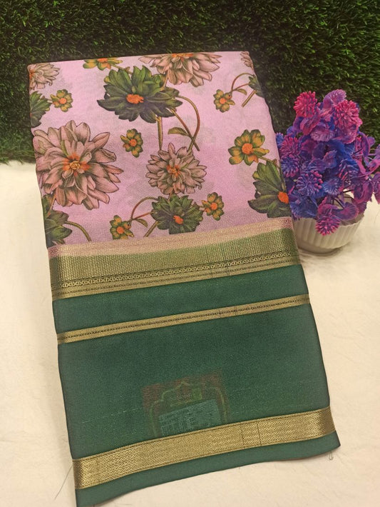 Artificial / Mix Crape Sarees ( Semi Crape )