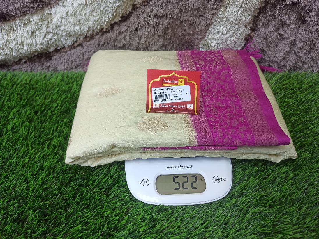 Artificial / Mix Crape Sarees ( Semi Crape )