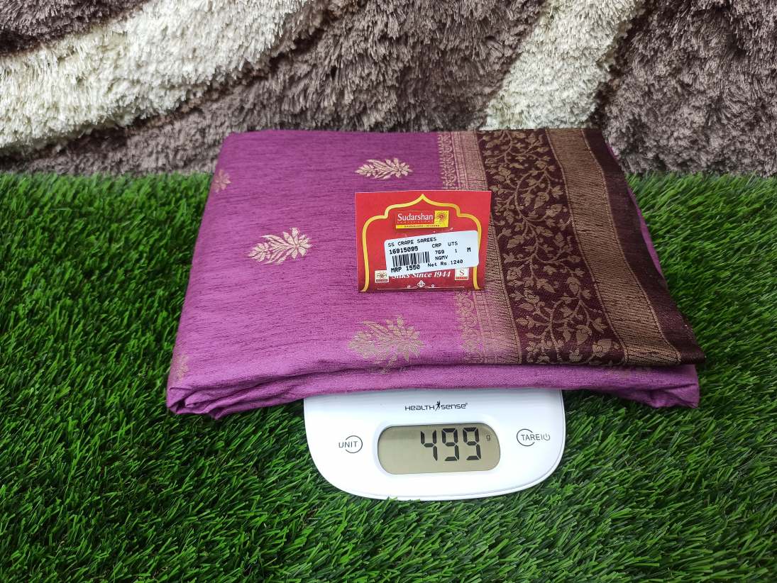 Artificial / Mix Crape Sarees ( Semi Crape )