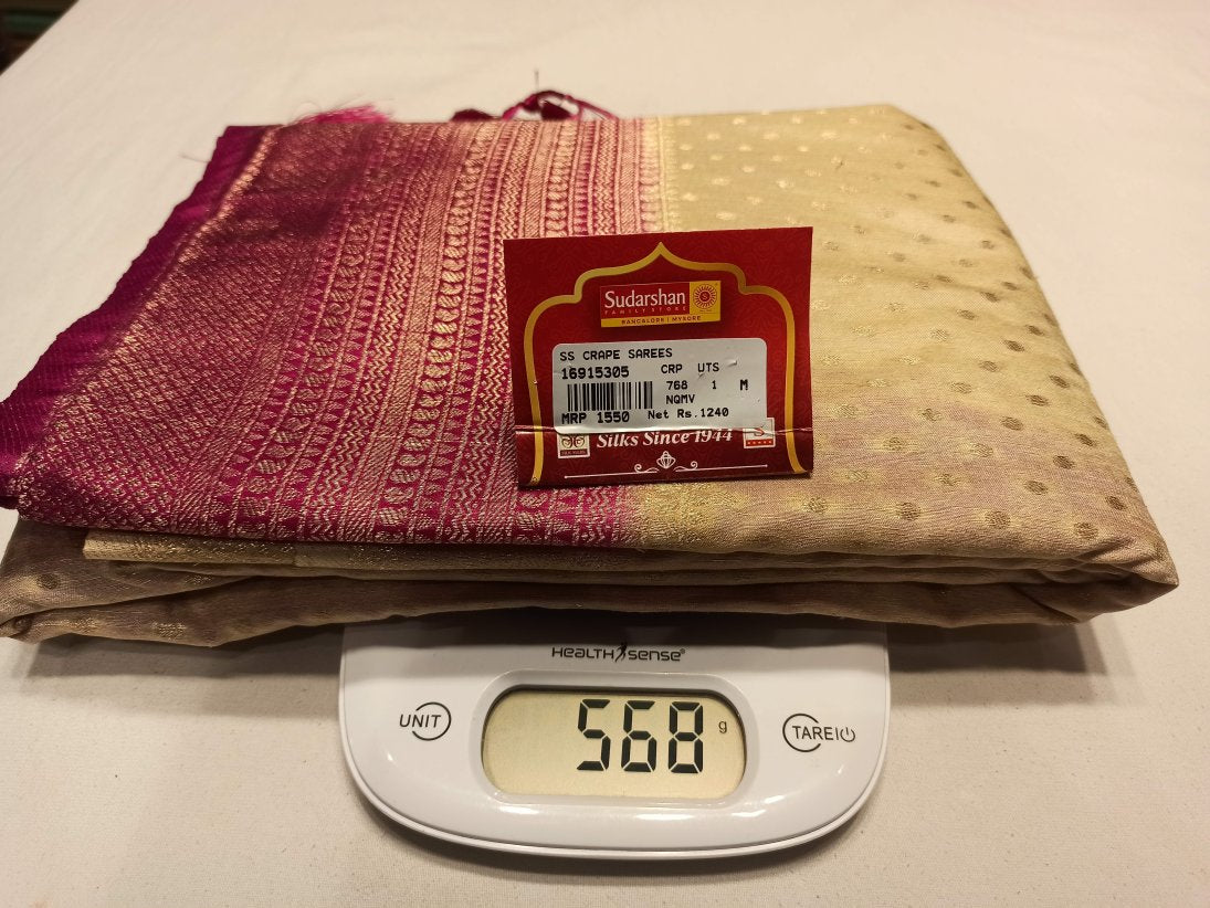 Artificial / Mix Crape Sarees ( Semi Crape )