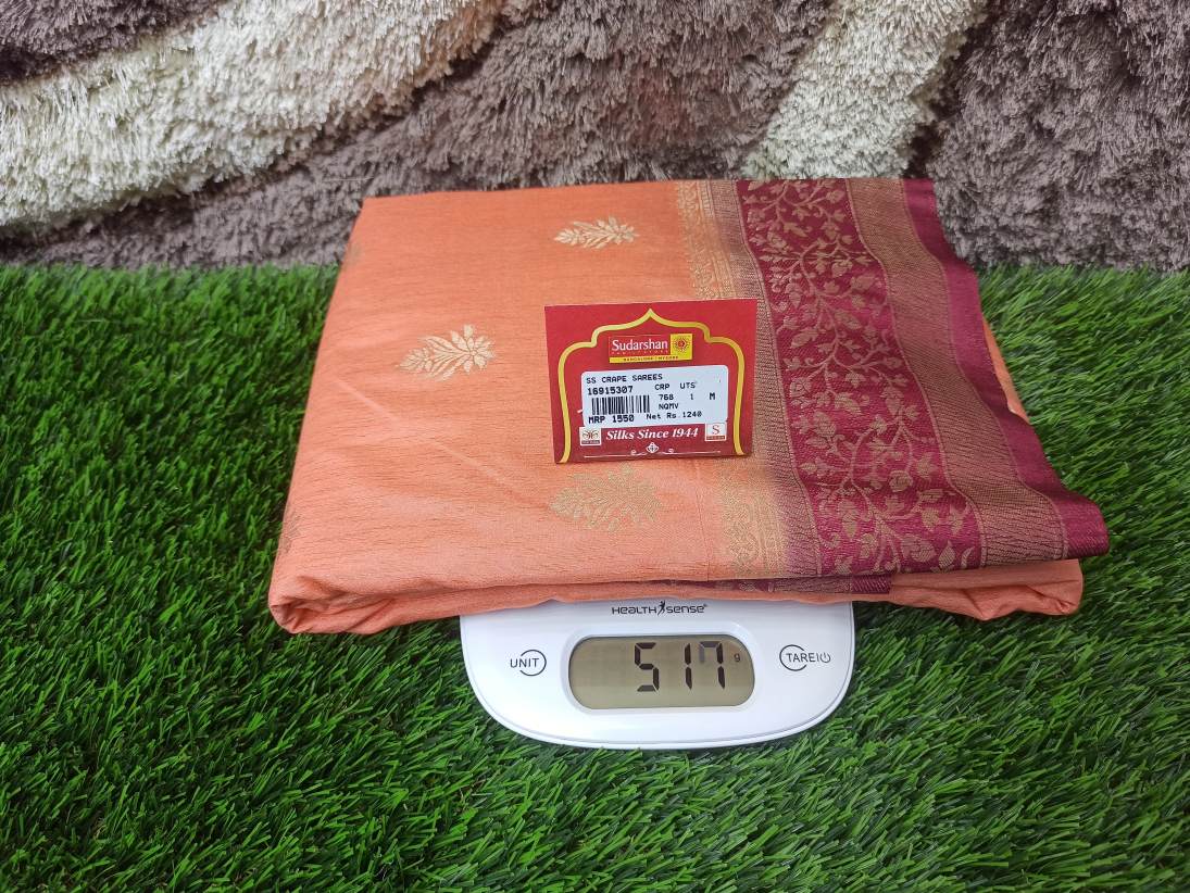 Artificial / Mix Crape Sarees ( Semi Crape )