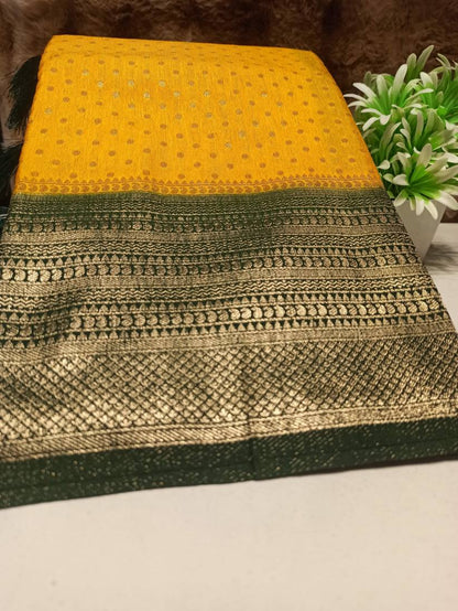 Artificial / Mix Crape Sarees ( Semi Crape )