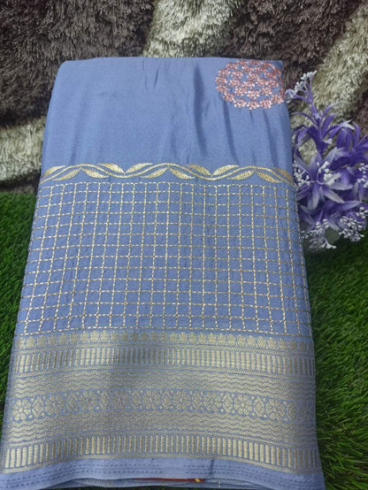 Artificial / Mix Crape Sarees ( Semi Crape )