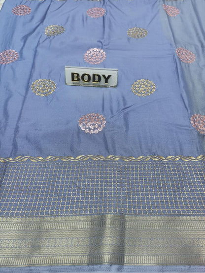 Artificial / Mix Crape Sarees ( Semi Crape )