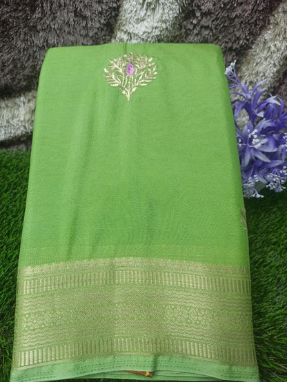 Artificial / Mix Crape Sarees ( Semi Crape )