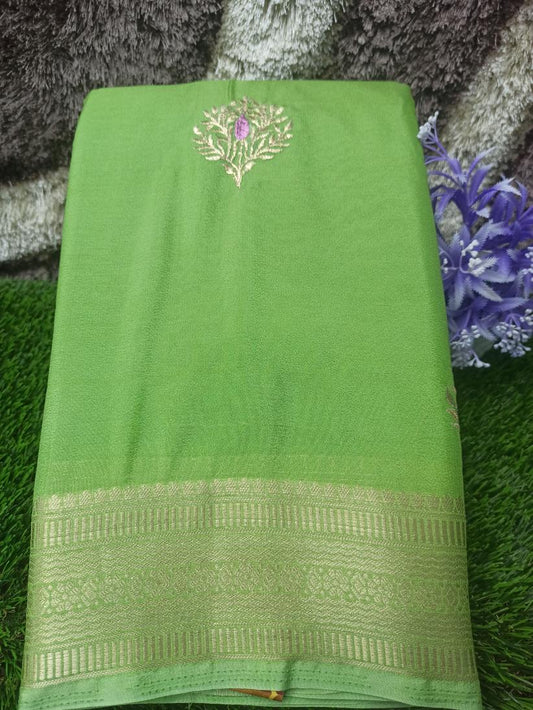 Artificial / Mix Crape Sarees ( Semi Crape )