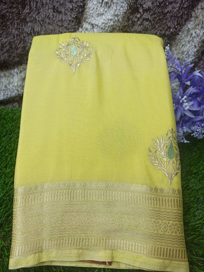 Artificial / Mix Crape Sarees ( Semi Crape )