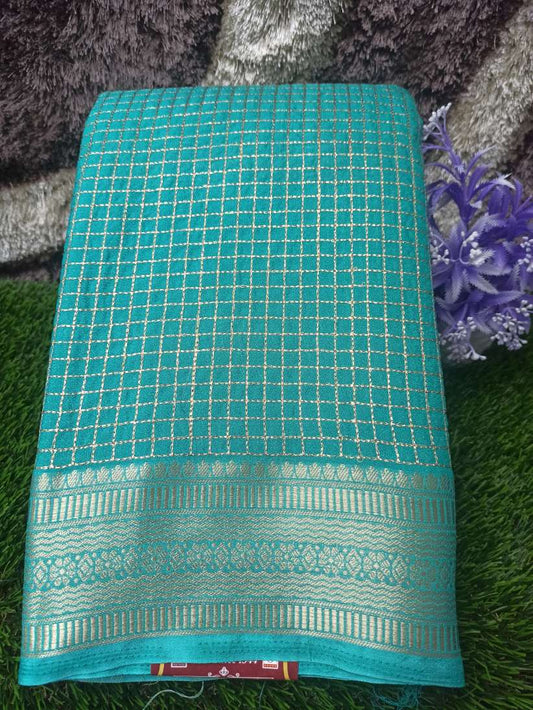 Artificial / Mix Crape Sarees ( Semi Crape )
