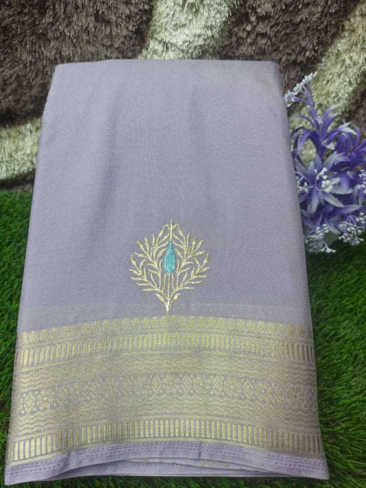 Artificial / Mix Crape Sarees ( Semi Crape )