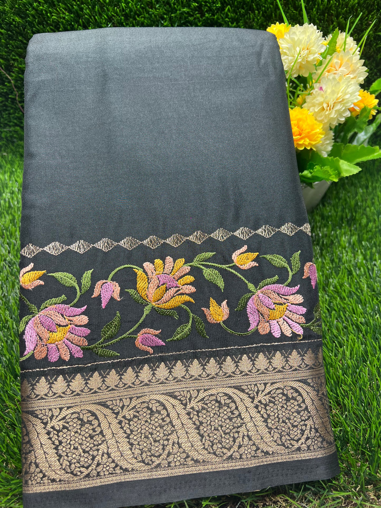 Artificial / Mix Crape Sarees
