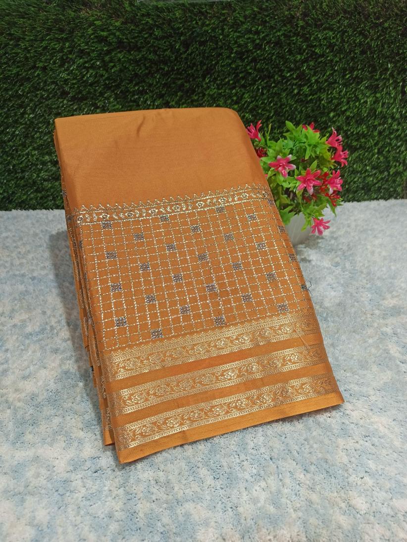 Artificial / Mix Crape Sarees ( Semi Crape )