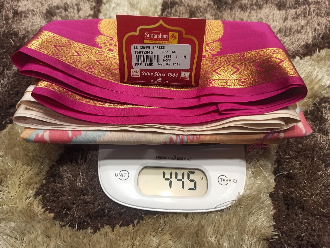 Artificial / Mix Crape Sarees ( Semi Crape )