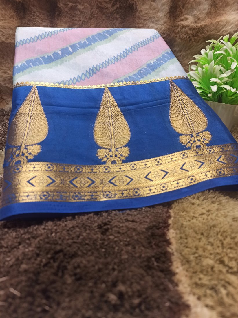 Artificial / Mix Crape Sarees ( Semi Crape )