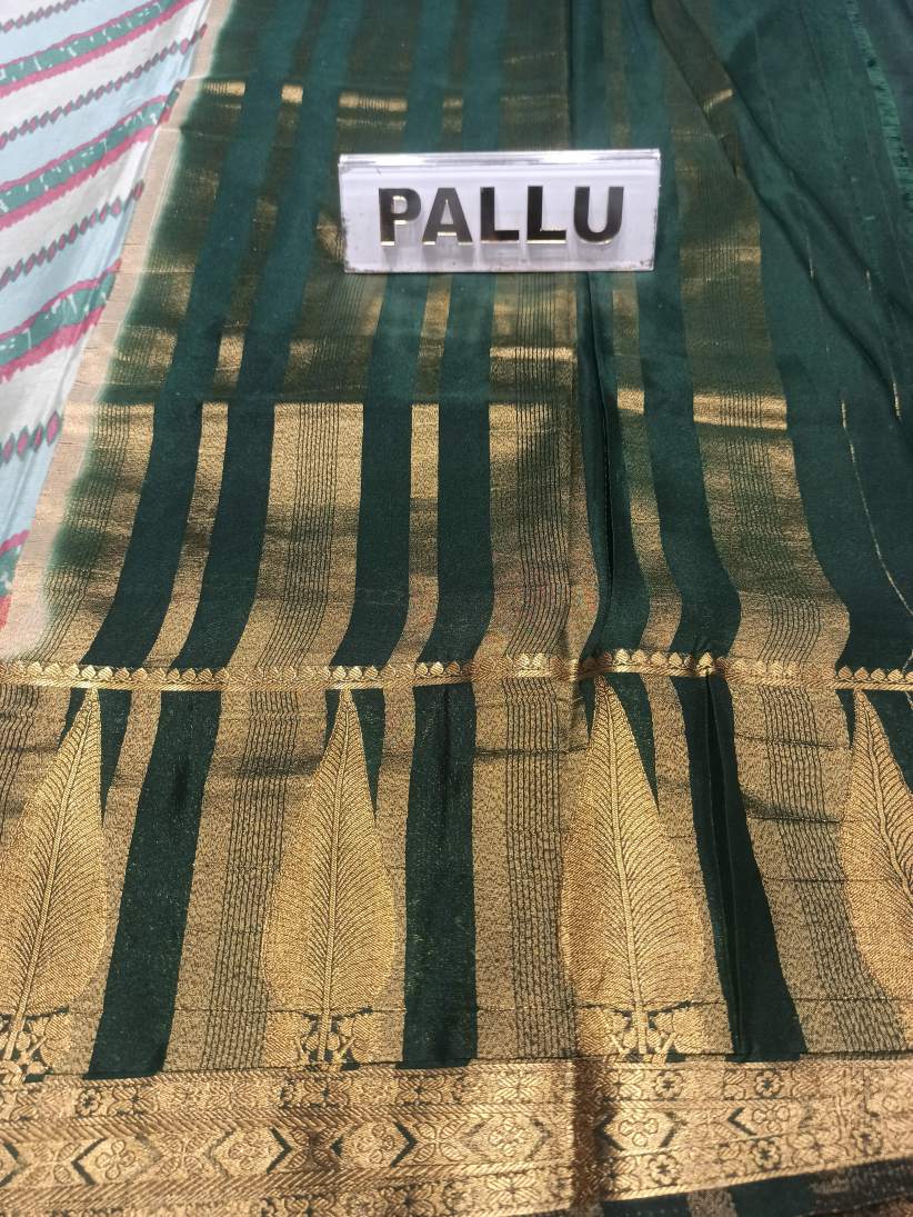 Artificial / Mix Crape Sarees ( Semi Crape )