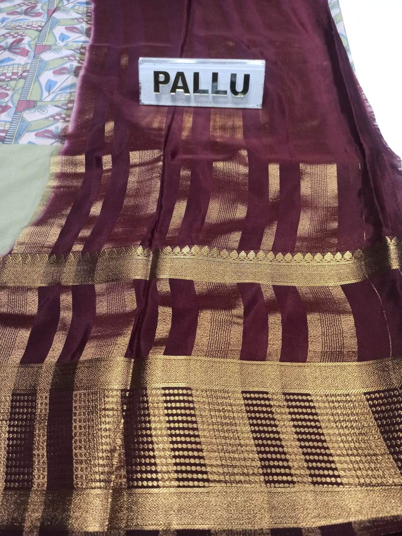 Artificial / Mix Crape Sarees ( Semi Crape )