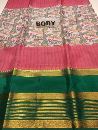 Artificial / Mix Crape Sarees ( Semi Crape )