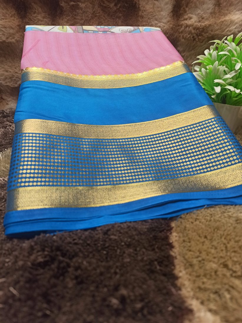 Artificial / Mix Crape Sarees ( Semi Crape )
