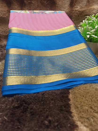 Artificial / Mix Crape Sarees ( Semi Crape )