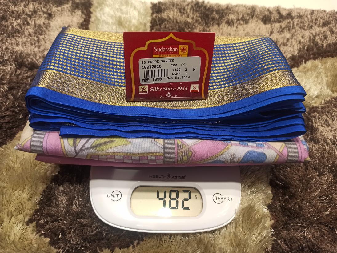 Artificial / Mix Crape Sarees ( Semi Crape )