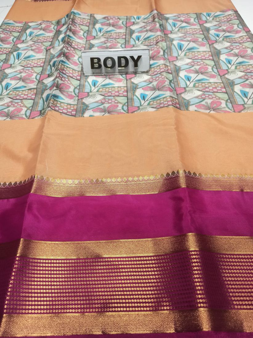 Artificial / Mix Crape Sarees ( Semi Crape )