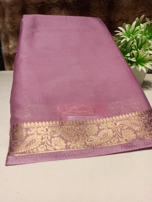 Artificial / Mix Crape Sarees ( Semi Crape )