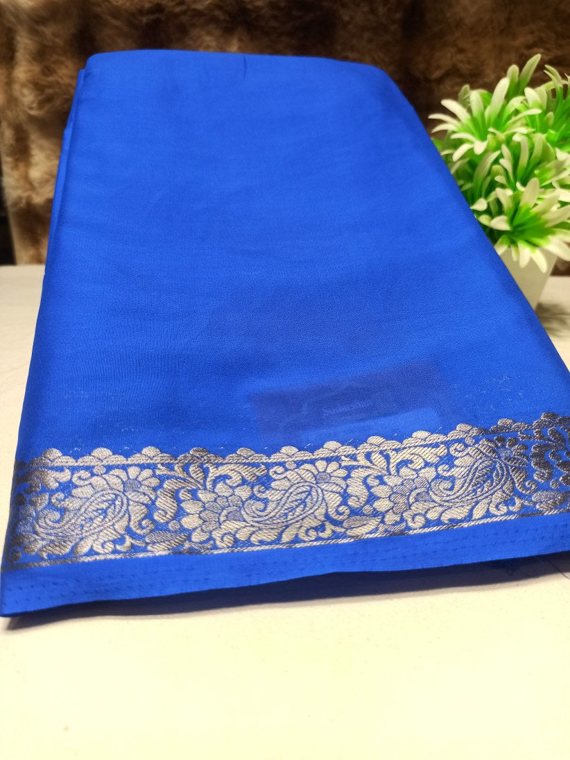 Artificial / Mix Crape Sarees ( Semi Crape )