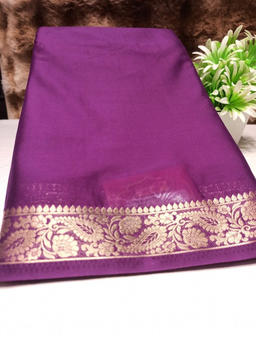 Artificial / Mix Crape Sarees ( Semi Crape )