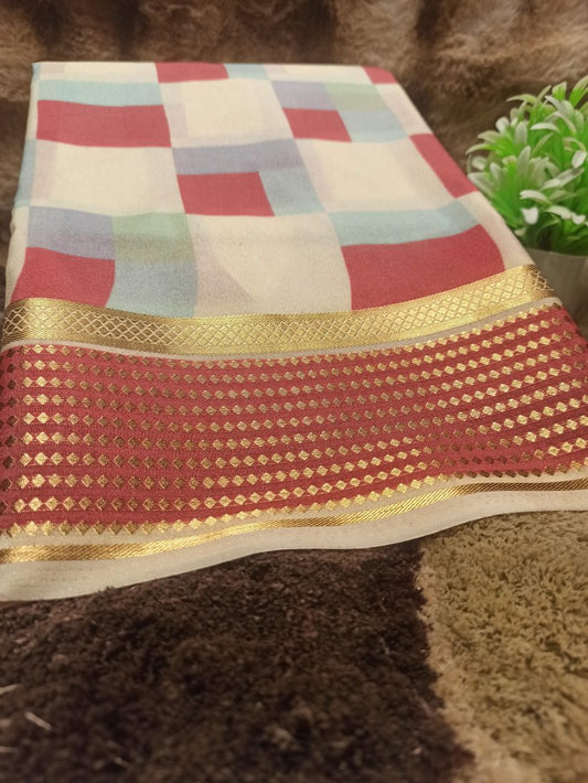 Artificial / Mix Crape Sarees ( Semi Crape )