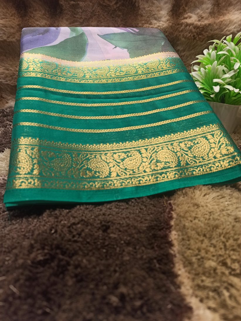 Artificial / Mix Crape Sarees ( Semi Crape )