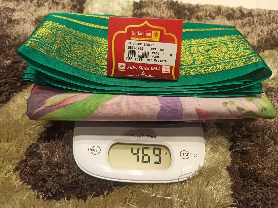 Artificial / Mix Crape Sarees ( Semi Crape )