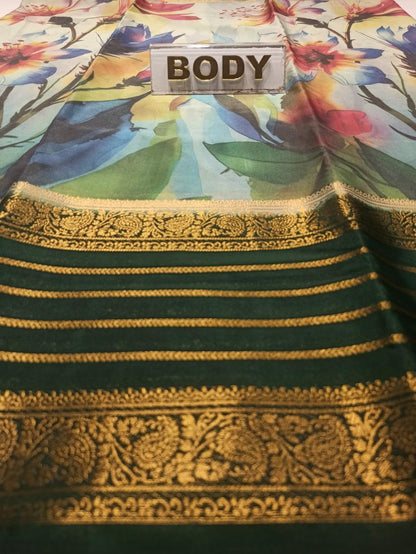 Artificial / Mix Crape Sarees ( Semi Crape )