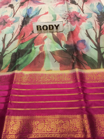 Artificial / Mix Crape Sarees ( Semi Crape )