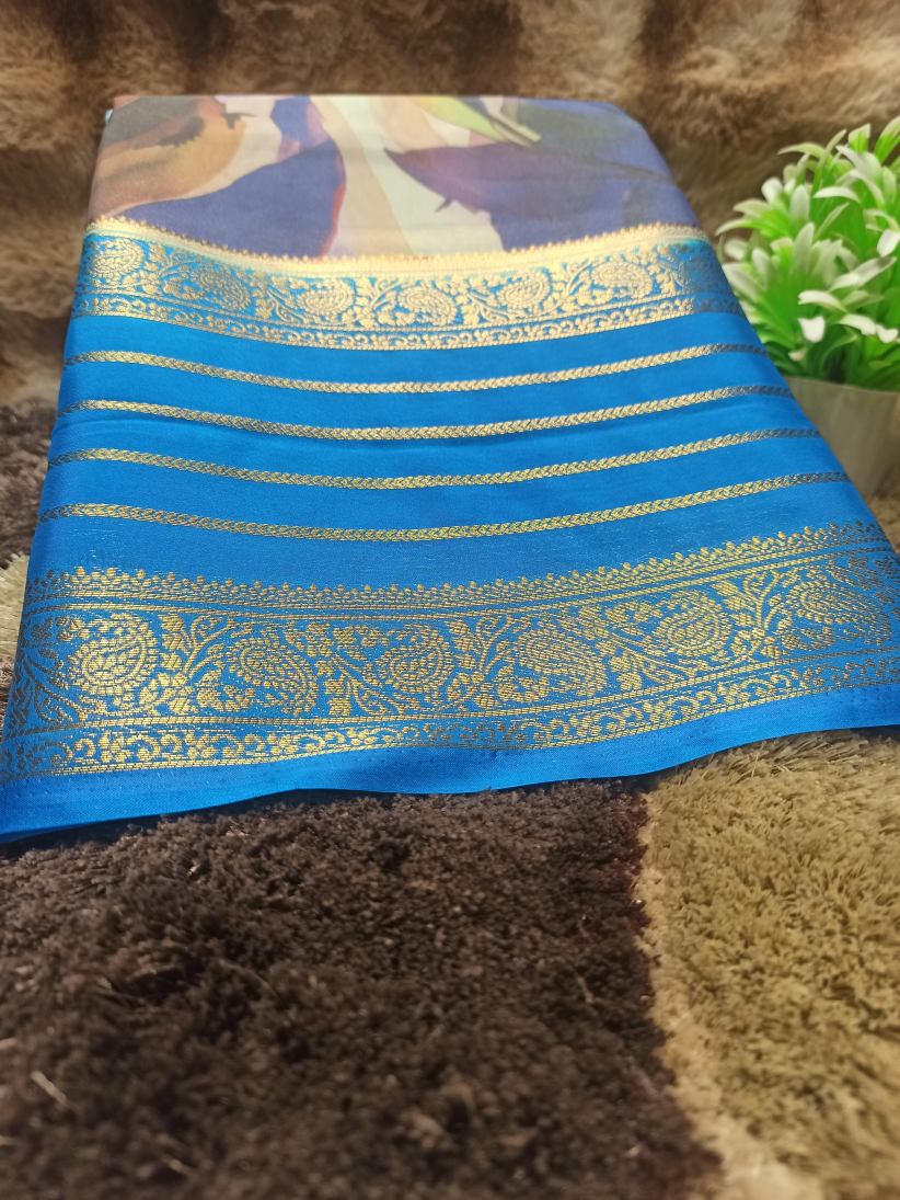 Artificial / Mix Crape Sarees ( Semi Crape )