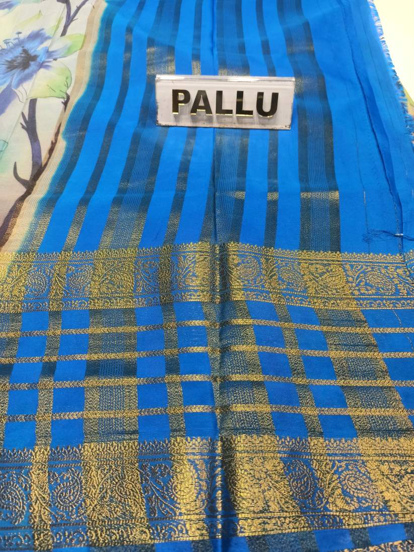 Artificial / Mix Crape Sarees ( Semi Crape )