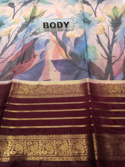 Artificial / Mix Crape Sarees ( Semi Crape )