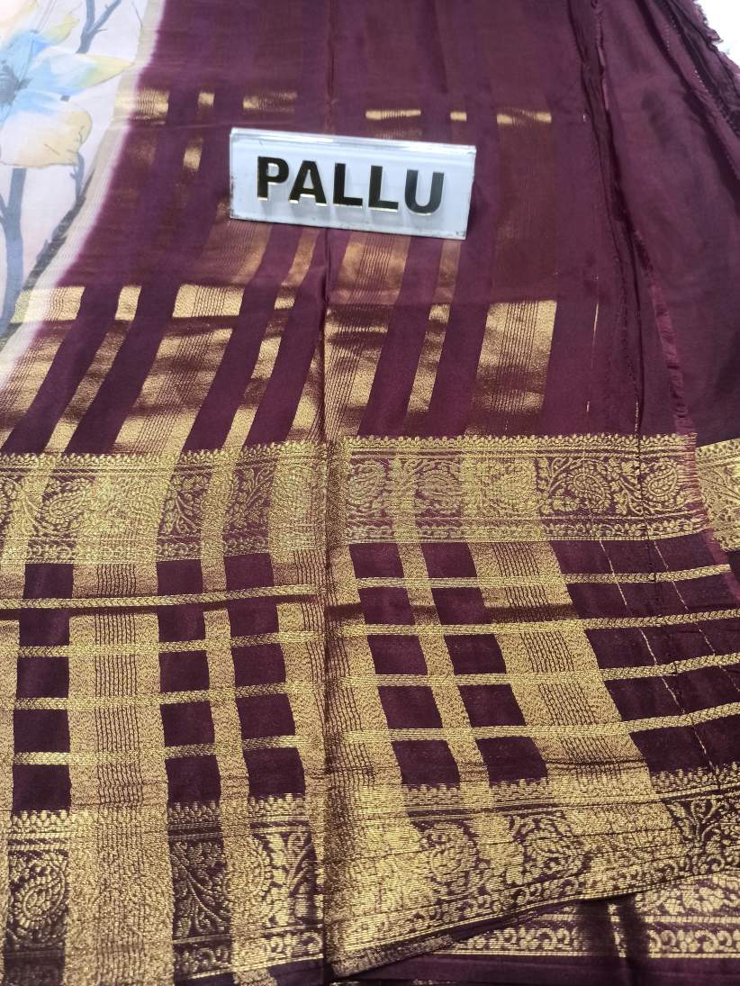 Artificial / Mix Crape Sarees ( Semi Crape )