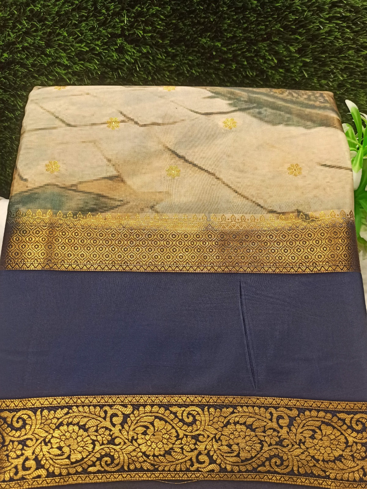 Artificial / Mix Crape Sarees ( Semi Crape )